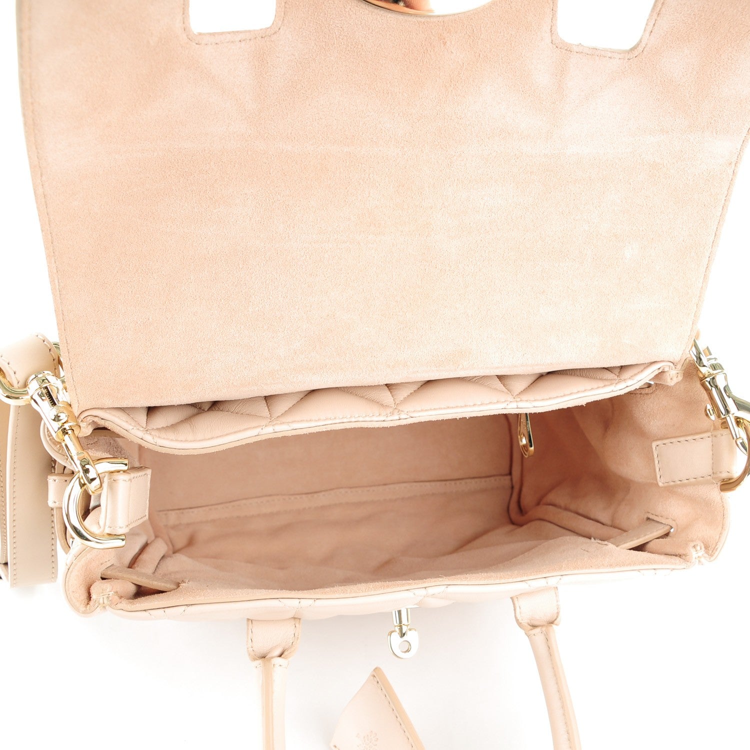 Mulberry Nappa Quilted Mini Cara Delevingne Convertible Bag Oatmeal 5 of 8