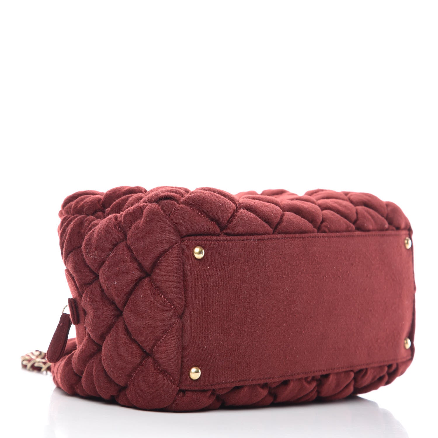 Chanel Jersey Bubble Quilt Bowler Bordeaux 4 of 10
