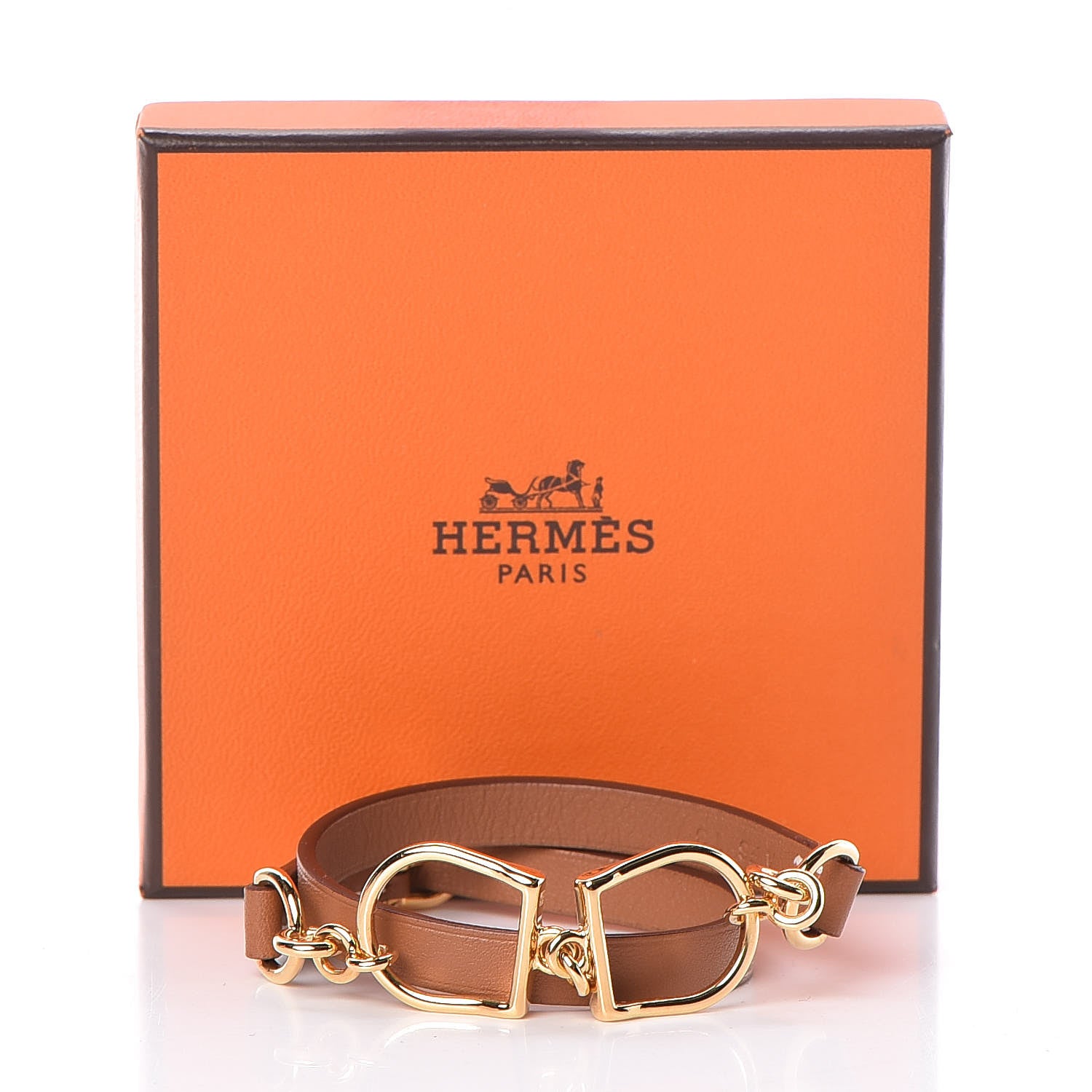 Hermes Swift Etrier Double Tour Bracelet T3 Gold 10 of 10