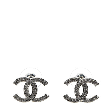 Chanel Crystal Palais Garnier CC Earrings Silver 1 of 5