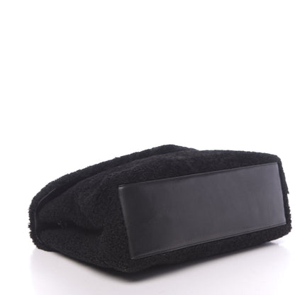 Saint Laurent Shearling Monogram Medium Loulou Shoulder Bag Black 6 of 9