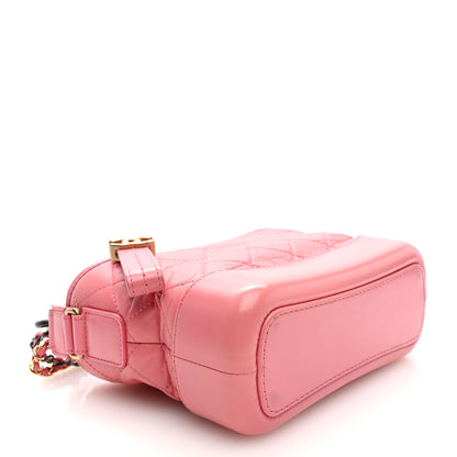 Chanel Aged Calfskin Quilted Small Gabrielle Logo Hobo Rose 4 of 9