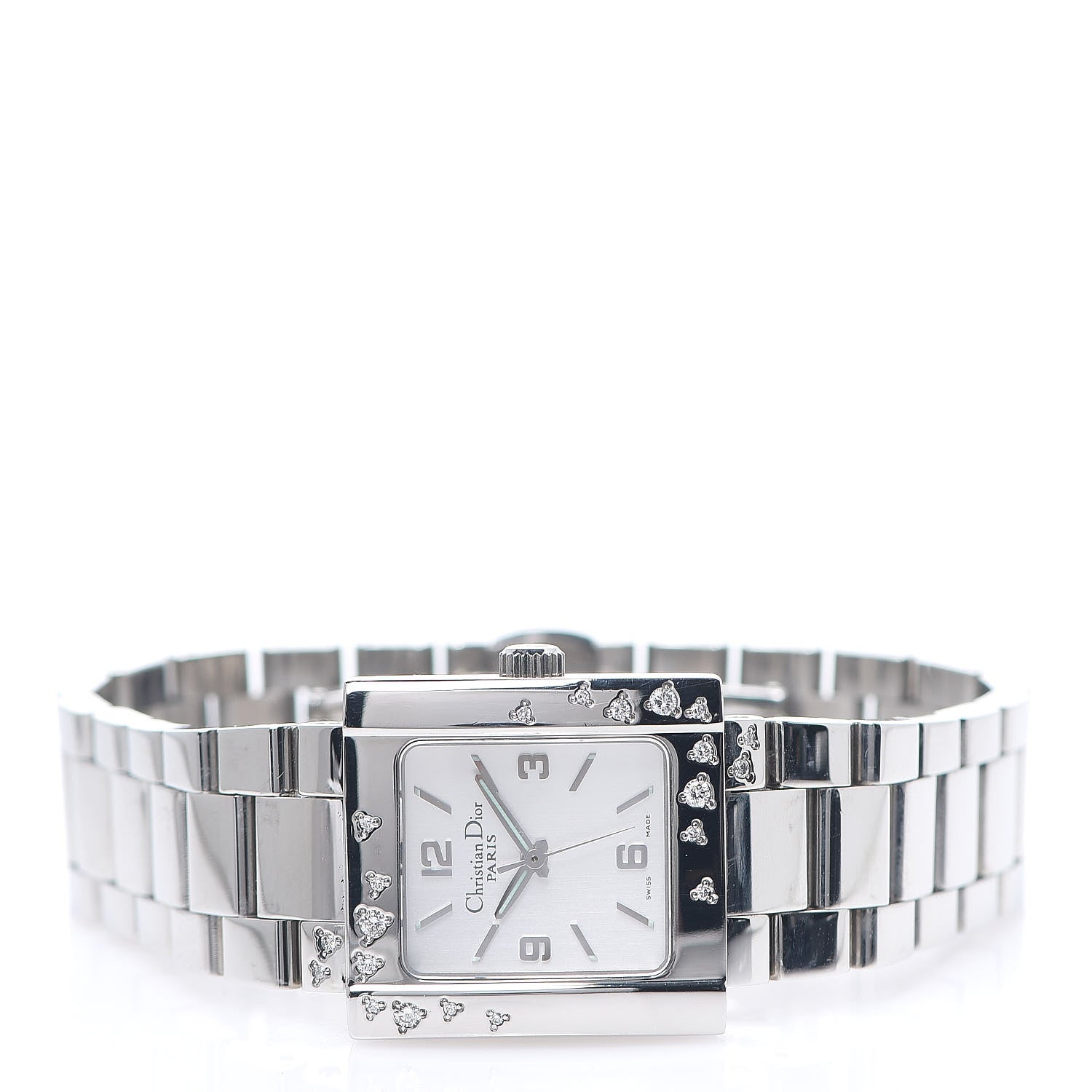 Christian Dior Stainless Steel Diamond 24mm Riva Quartz Watch 2 of 6
