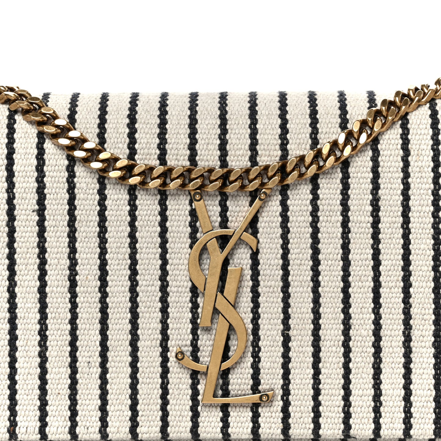 Canvas Small Striped Kate Satchel Grigio Multicolor