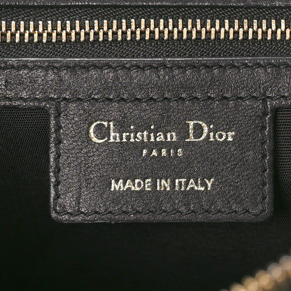 Christian Dior Lambskin Cannage Small Dior Soft Zipped Shopping Tote Black 11 of 12