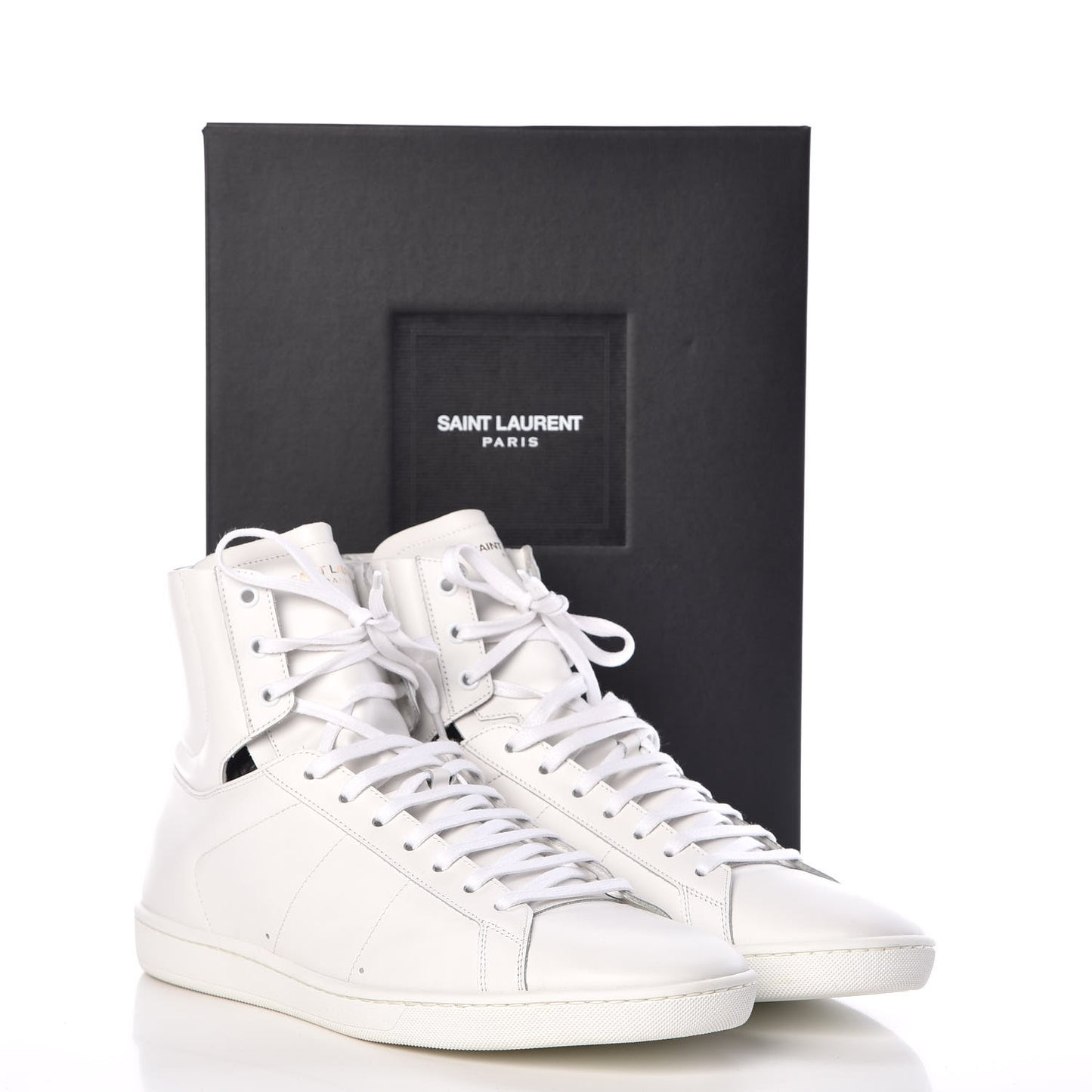Calfskin Mens Court Classic SL/01H High Top Sneakers 45 White