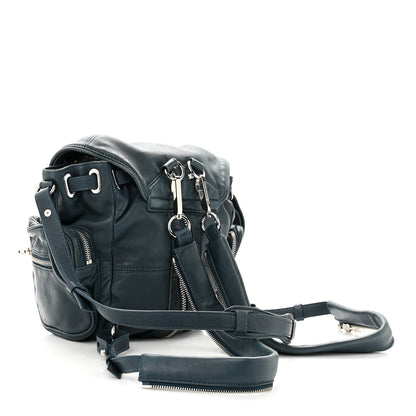 Alexander Wang Lambskin Mini Marti Backpack Petrol Rhodium Hardware 3 of 9