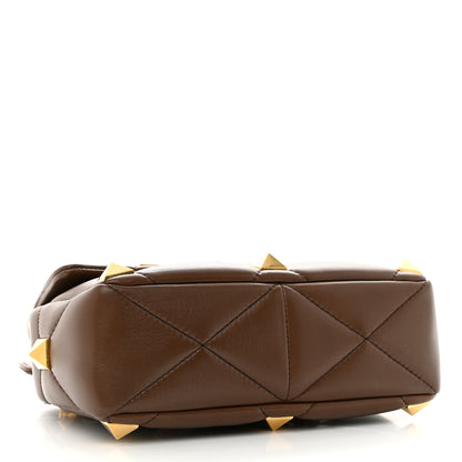 Valentino Garavani Nappa Roman Stud Shoulder Bag Teak Brown 4 of 12