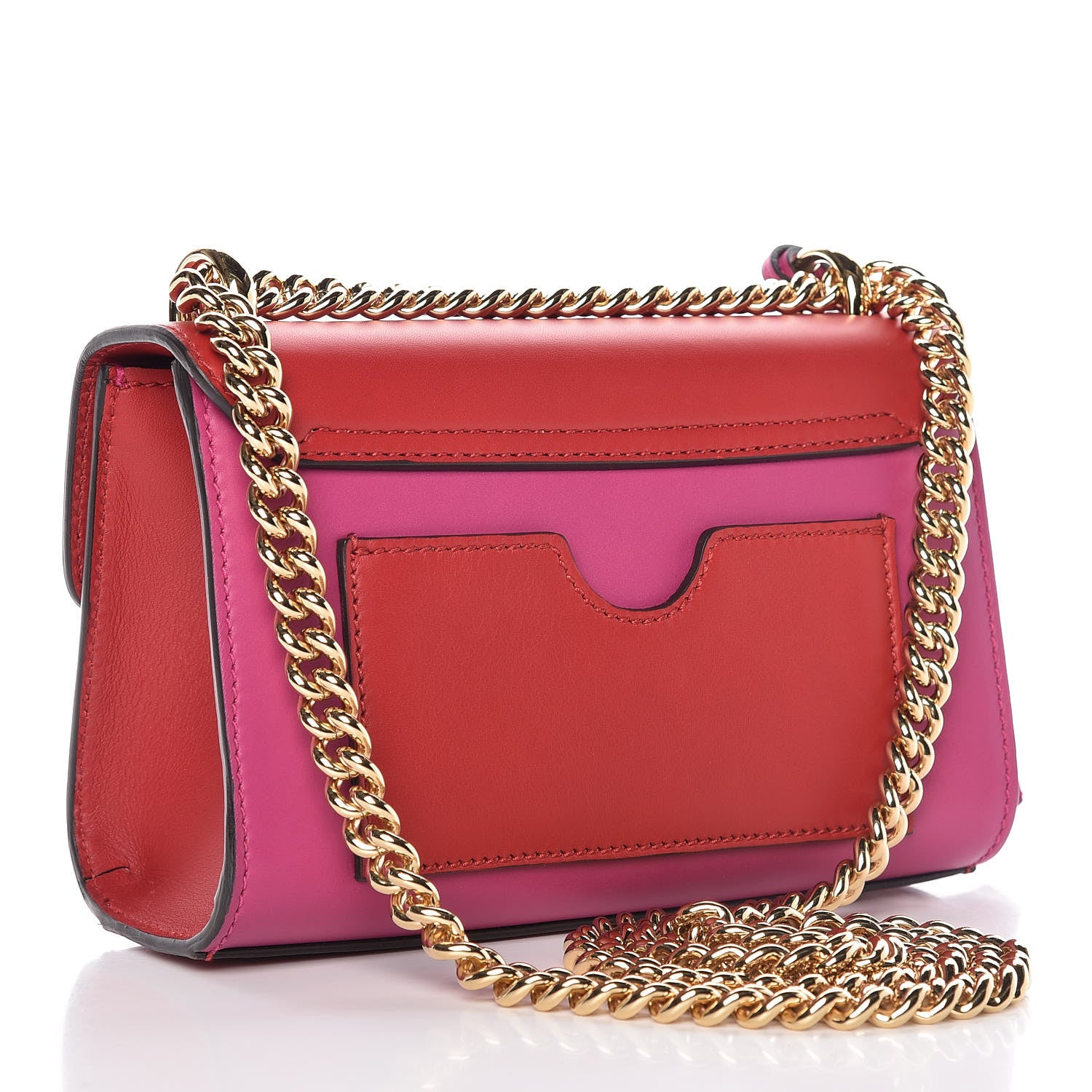 Gucci Calfskin Small Padlock Shoulder Bag New Rosette Hibiscus Red 3 of 9