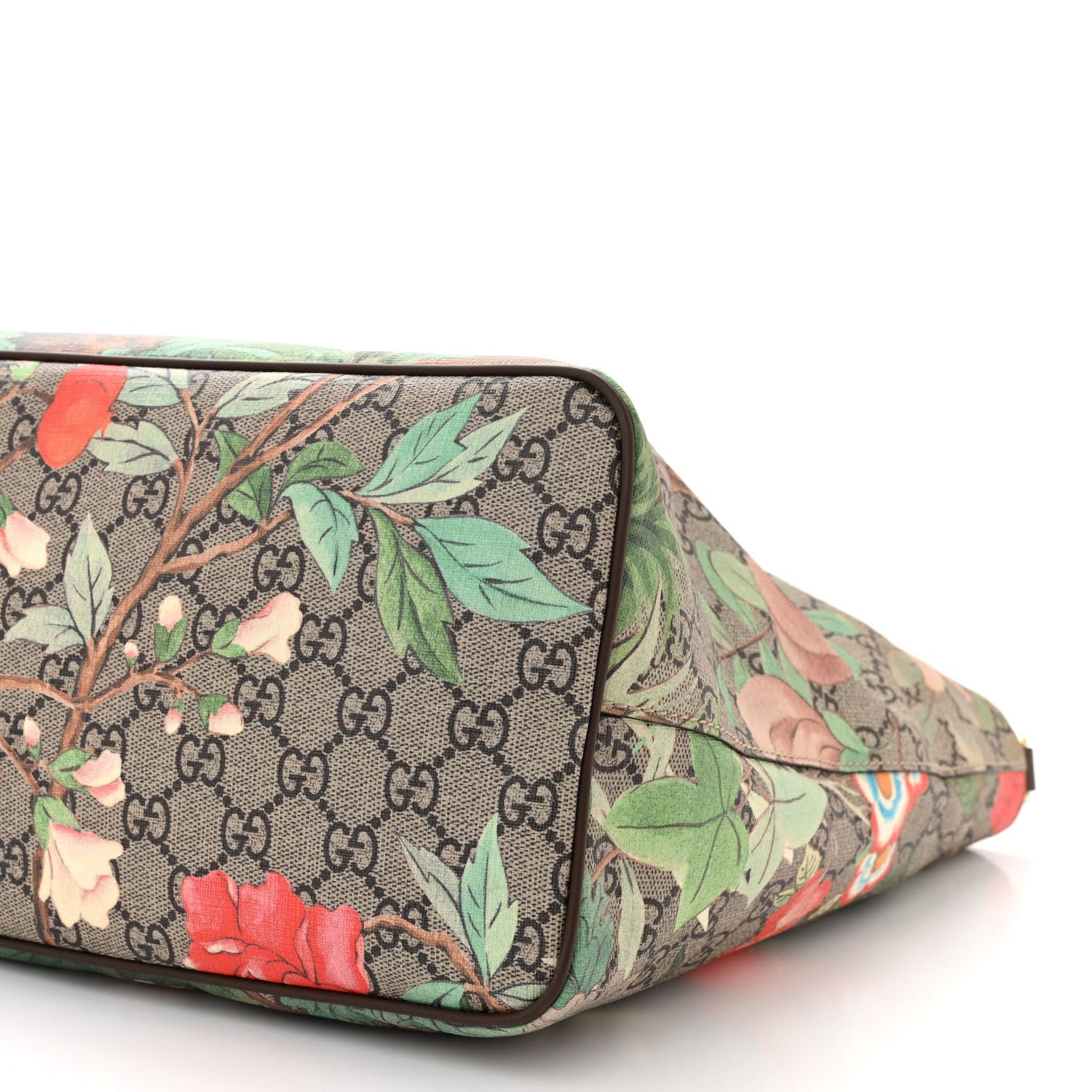 Gucci Soft GG Supreme Monogram Tian Medium Crossbody Tote Beige Multicolor New Acero 10 of 11