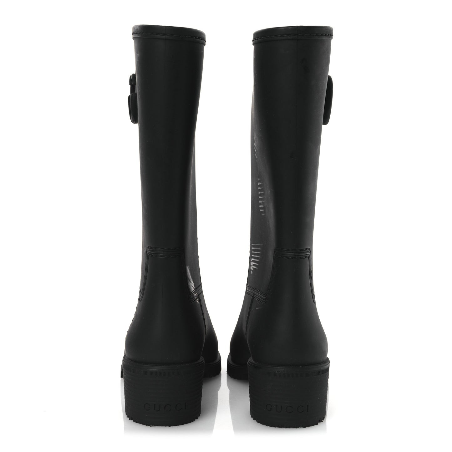 Rubber Double G Womens Rain Boots 40 Black