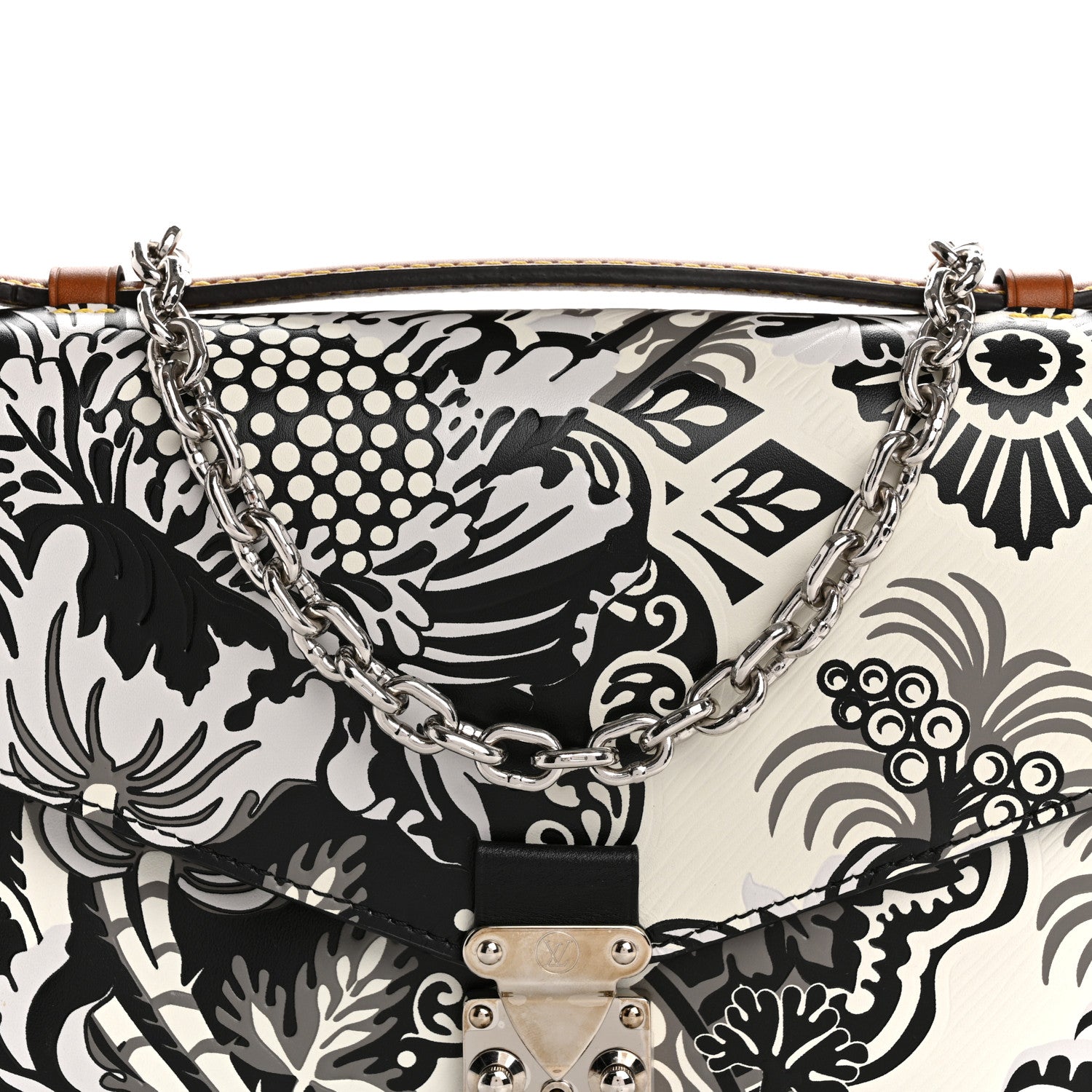 Louis Vuitton Epi Monogram Floral Pochette Metis Black White 9 of 11