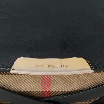 Burberry House Check Bridle Calfskin Small Abbott Crossbody Bag Black 8 of 10