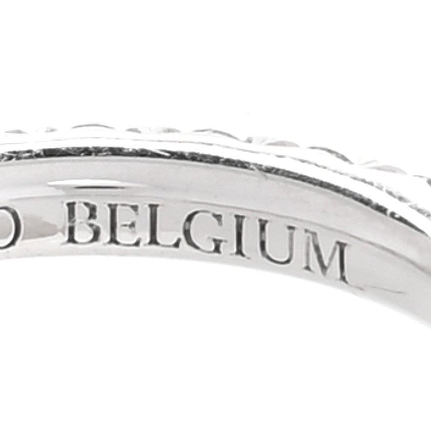 Tiffany 18K White Gold Diamond Small Metro Hoop Earrings 5 of 5