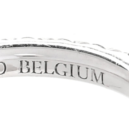 Tiffany 18K White Gold Diamond Small Metro Hoop Earrings 5 of 5
