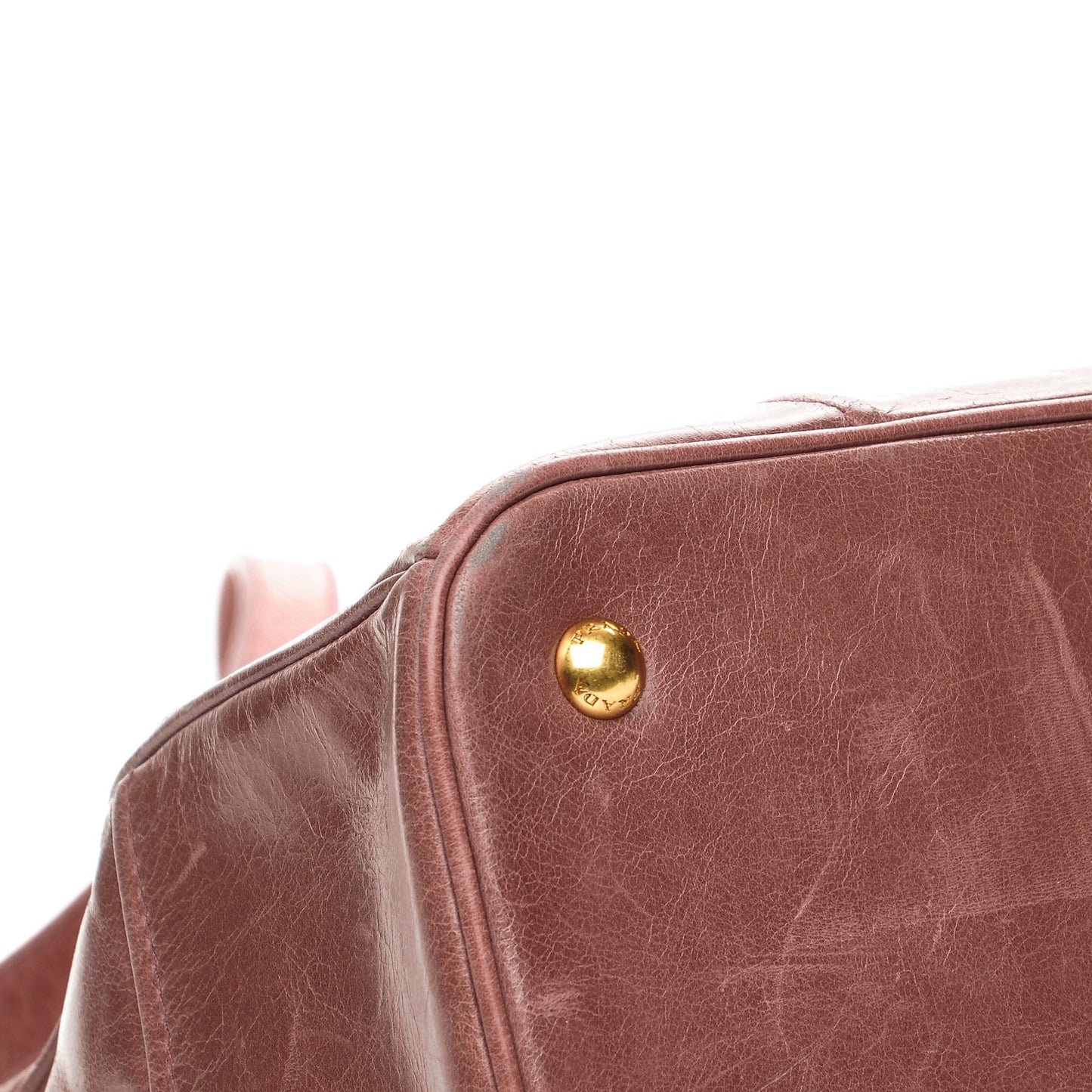 Vitello Shine Top Handle Bag Antico