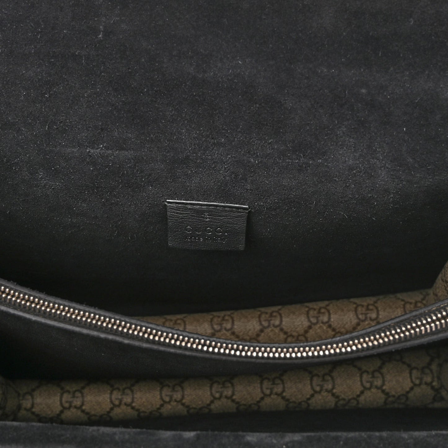 GG Supreme Monogram Medium Dionysus Shoulder Bag Black
