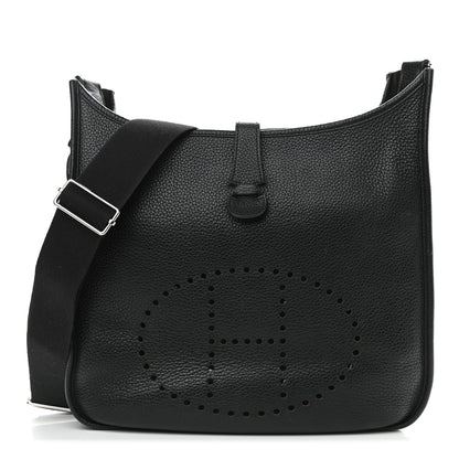 Hermes Taurillon Clemence Evelyne III GM Black 1 of 9