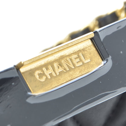 Chanel Plexiglass Lambskin Framed Flap Bag Clutch Black 10 of 11