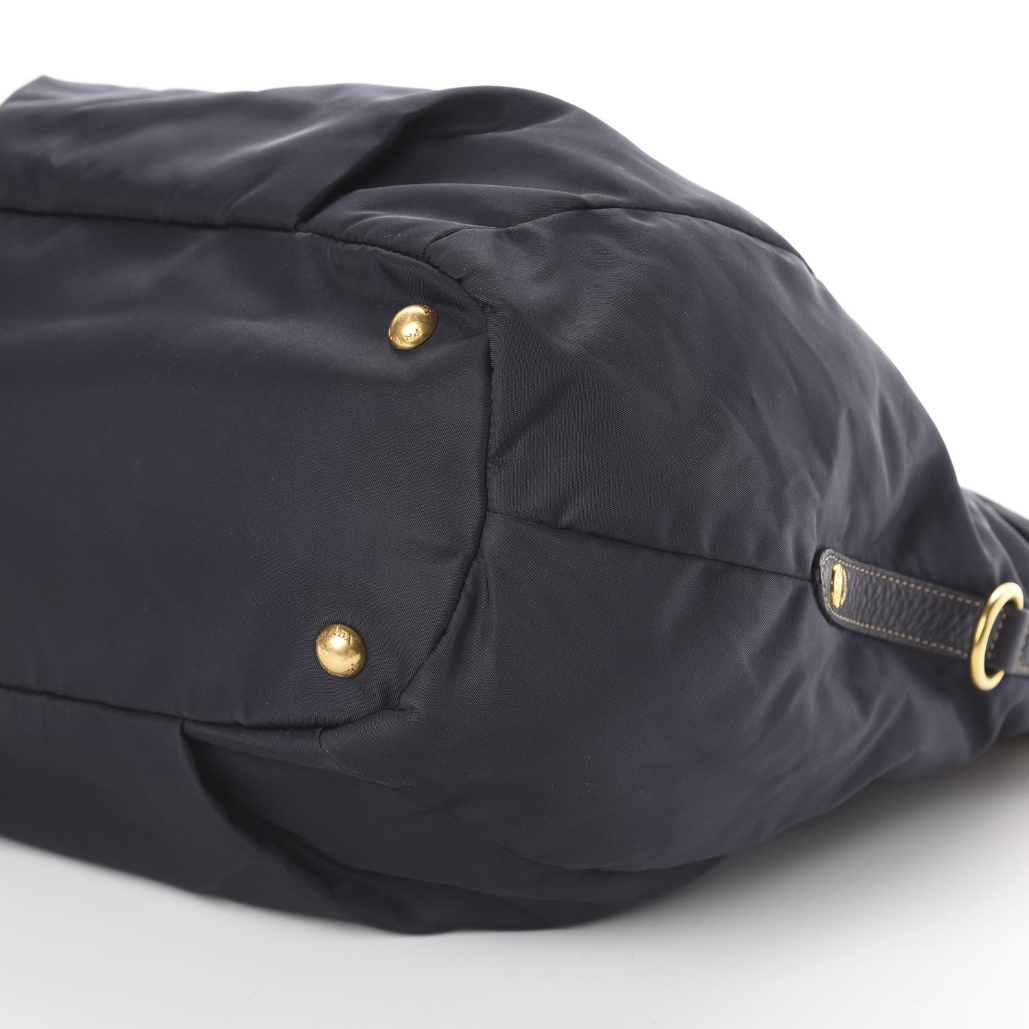 Prada Tessuto Nylon Vitello Daino Tote Blue 6 of 9