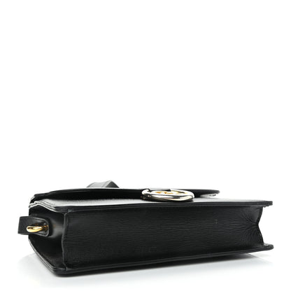 Gucci Textured Calfskin Small Torchon GG Ring Shoulder Bag Black 4 of 14