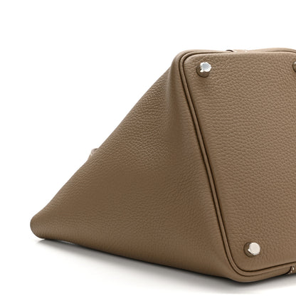 Hermes Taurillon Clemence Picotin Lock 18 PM Etoupe 9 of 11