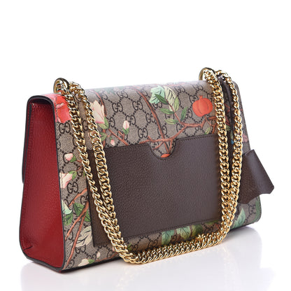 Gucci GG Supreme Monogram Tian Medium Padlock Shoulder Bag Beige Multicolor New Acero 3 of 12