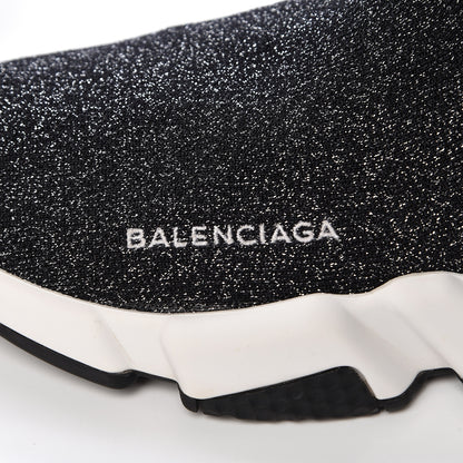 Balenciaga Knit Metal Womens Speed Sneakers 40 Black Gold 7 of 9