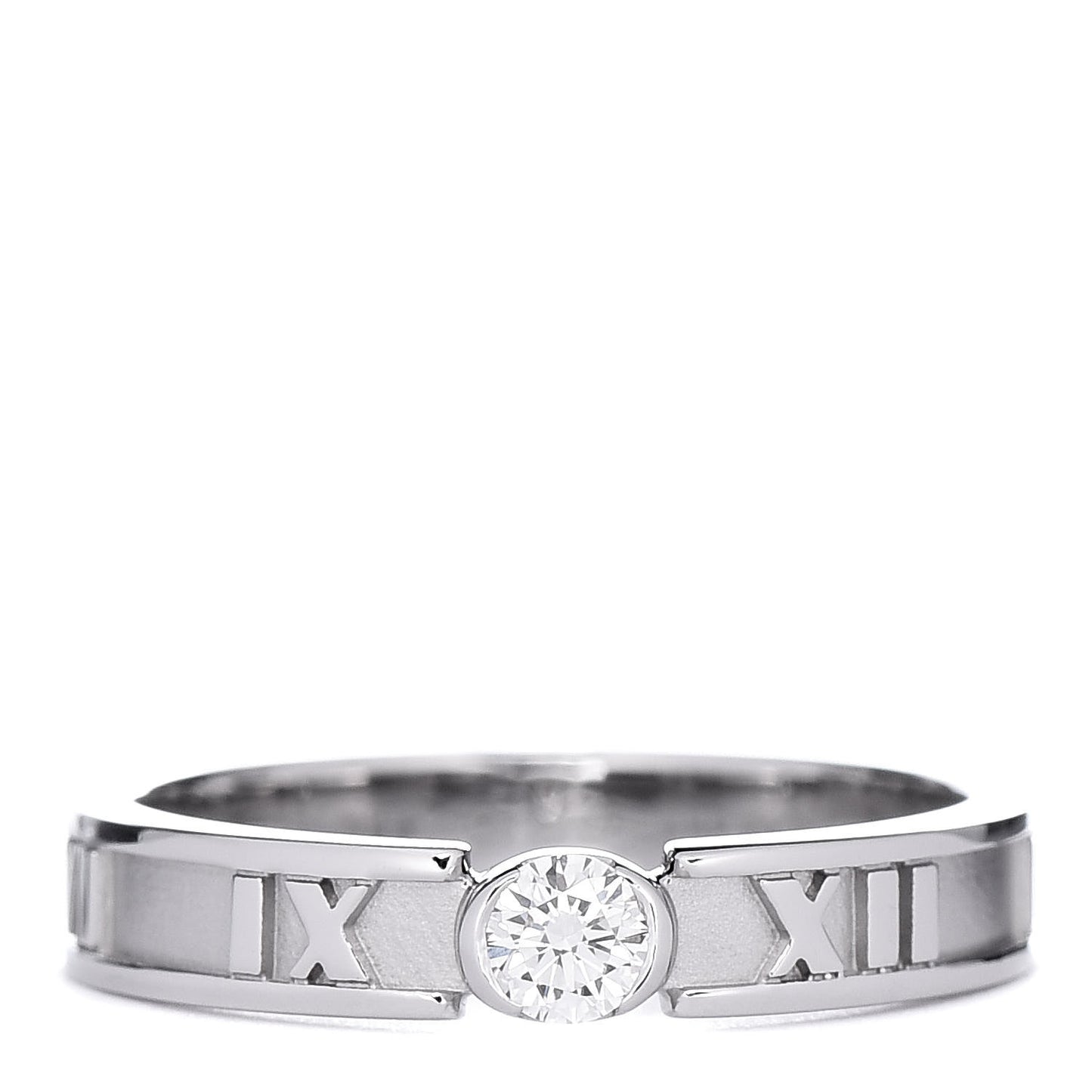 18K White Gold Diamond Atlas Ring 50 5.5