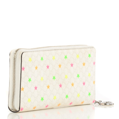 Gucci Micro GG Supreme Stars GG Pierce Zip Around Wallet White 3 of 7