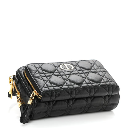 Christian Dior Supple Calfskin Caro Double Pouch Black 4 of 7