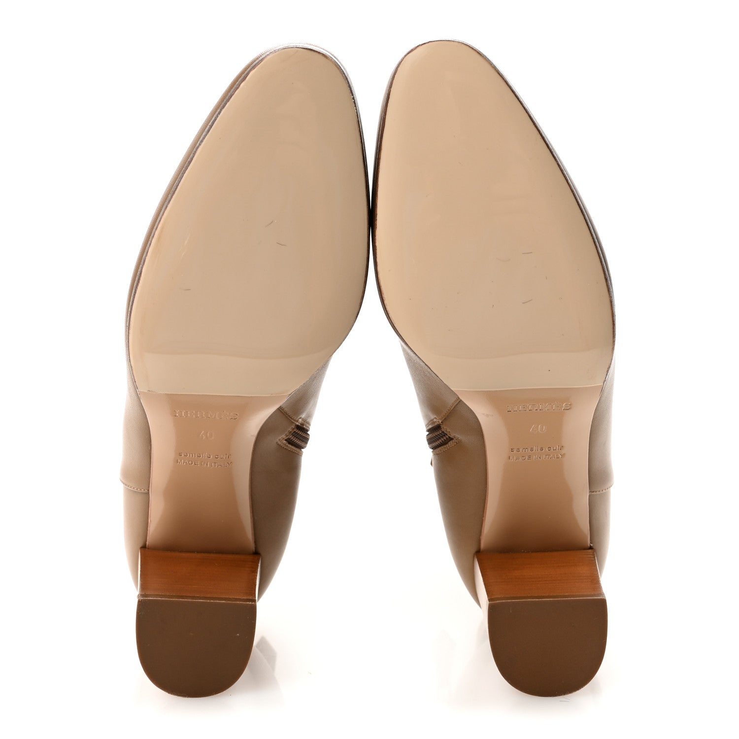 Hermes Calfskin Saint Germain Ankle Boots 40 Brun Fume 6 of 9