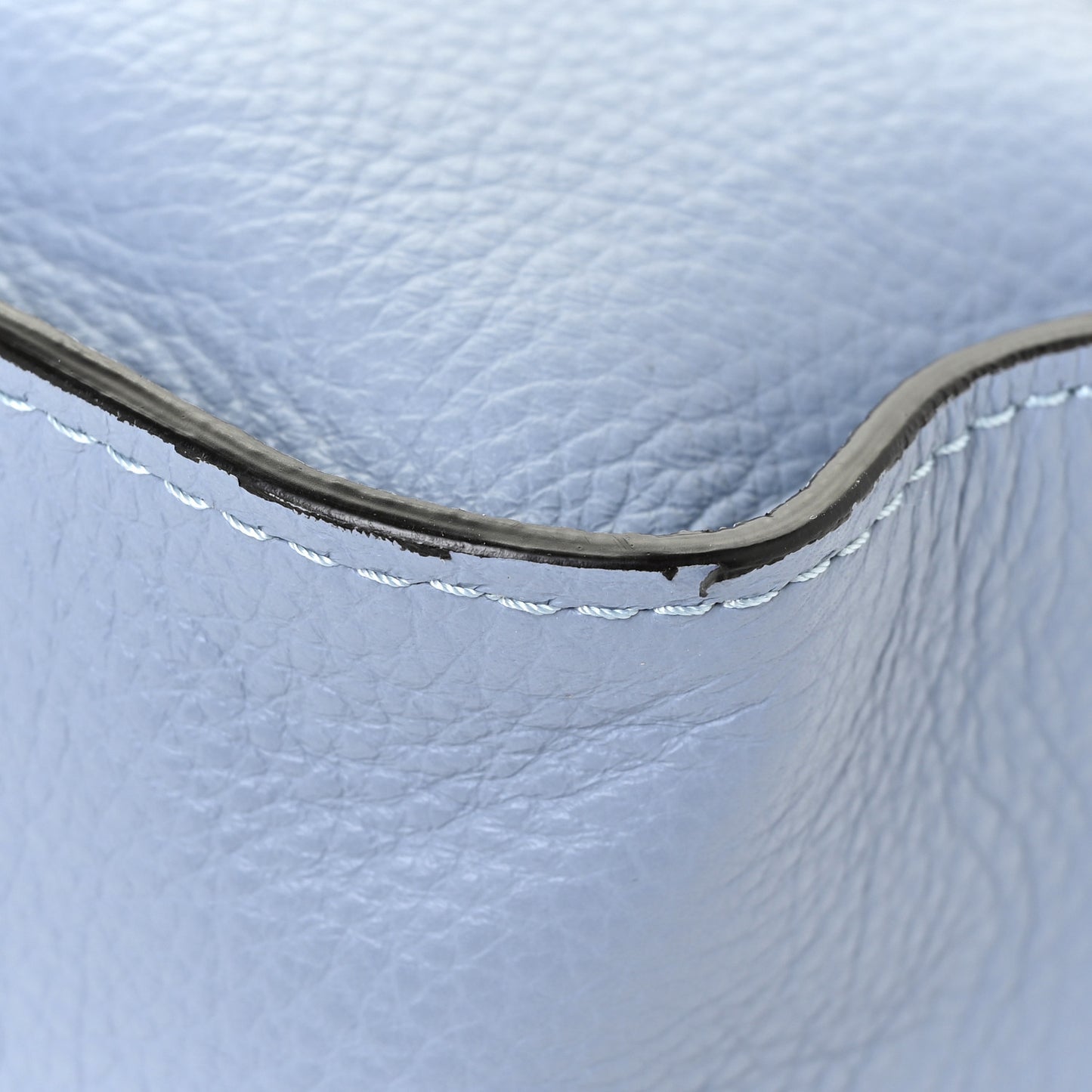 Calfskin Small Marcie Satchel Washed Blue