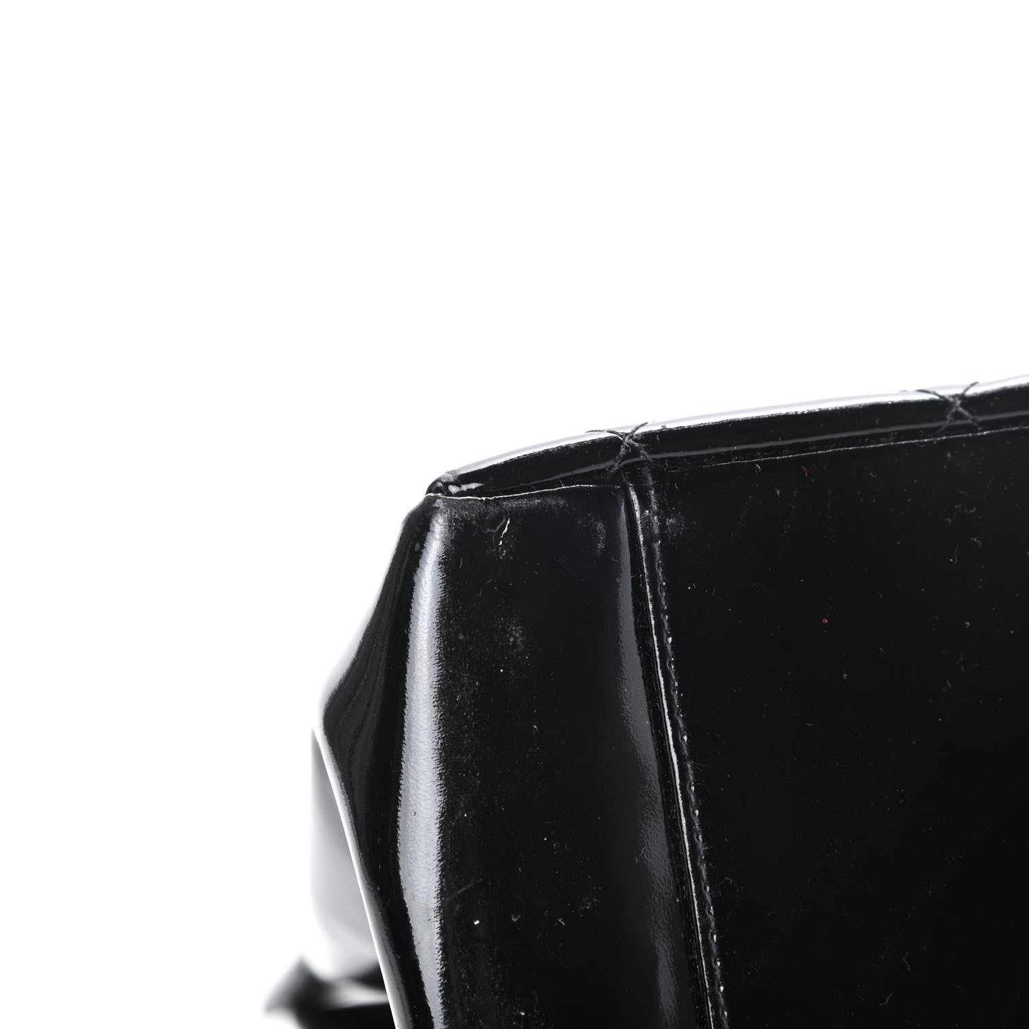 Chanel Patent Quilted Grand Shopping Tote GST Black 13 of 15
