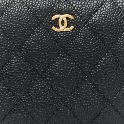 Chanel Caviar Quilted Large Gusset Zip Around Wallet Black 10 of 10