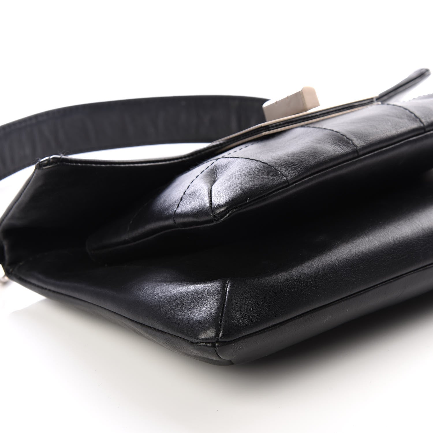 Chanel Calfskin Square Stitched Mademoiselle Shoulder Bag Black 5 of 9
