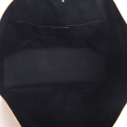 Saint Laurent Canvas Beach Shopping East West Tote Naturale Black 5 of 8