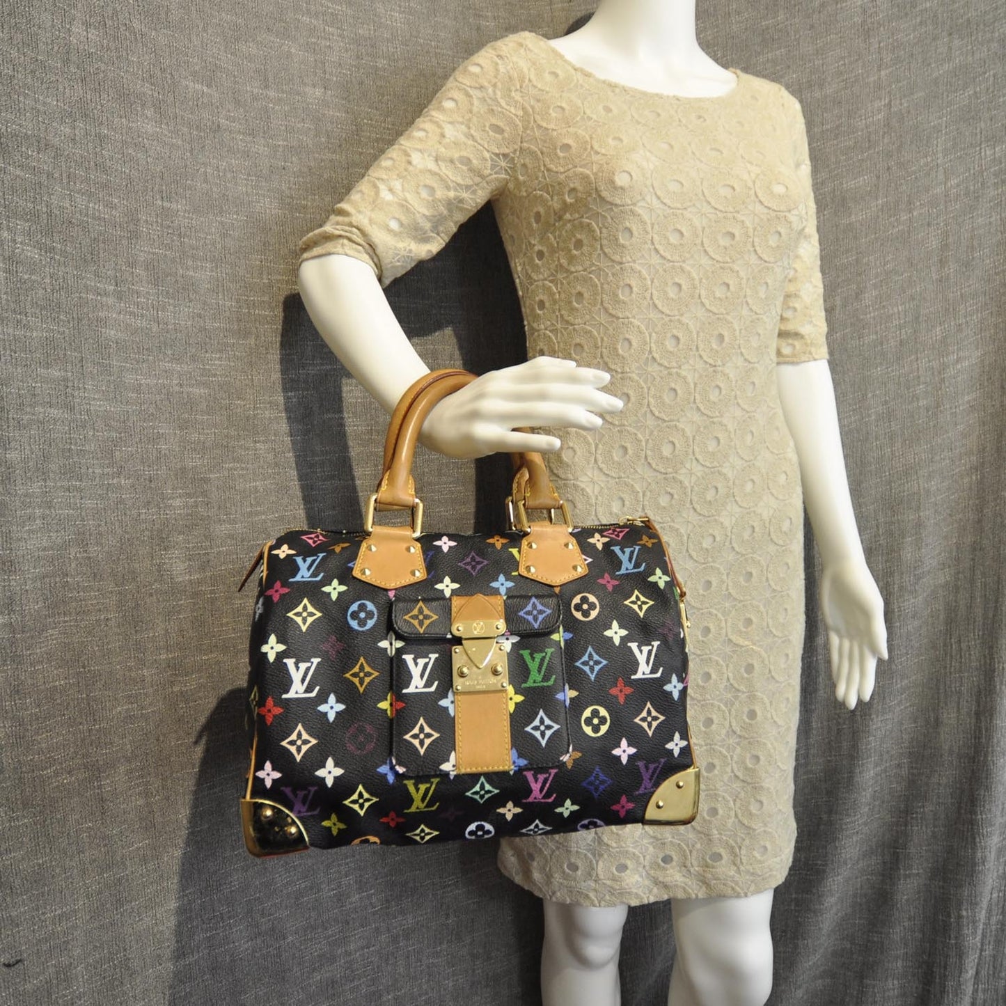 Monogram Multicolor Speedy 30 Black