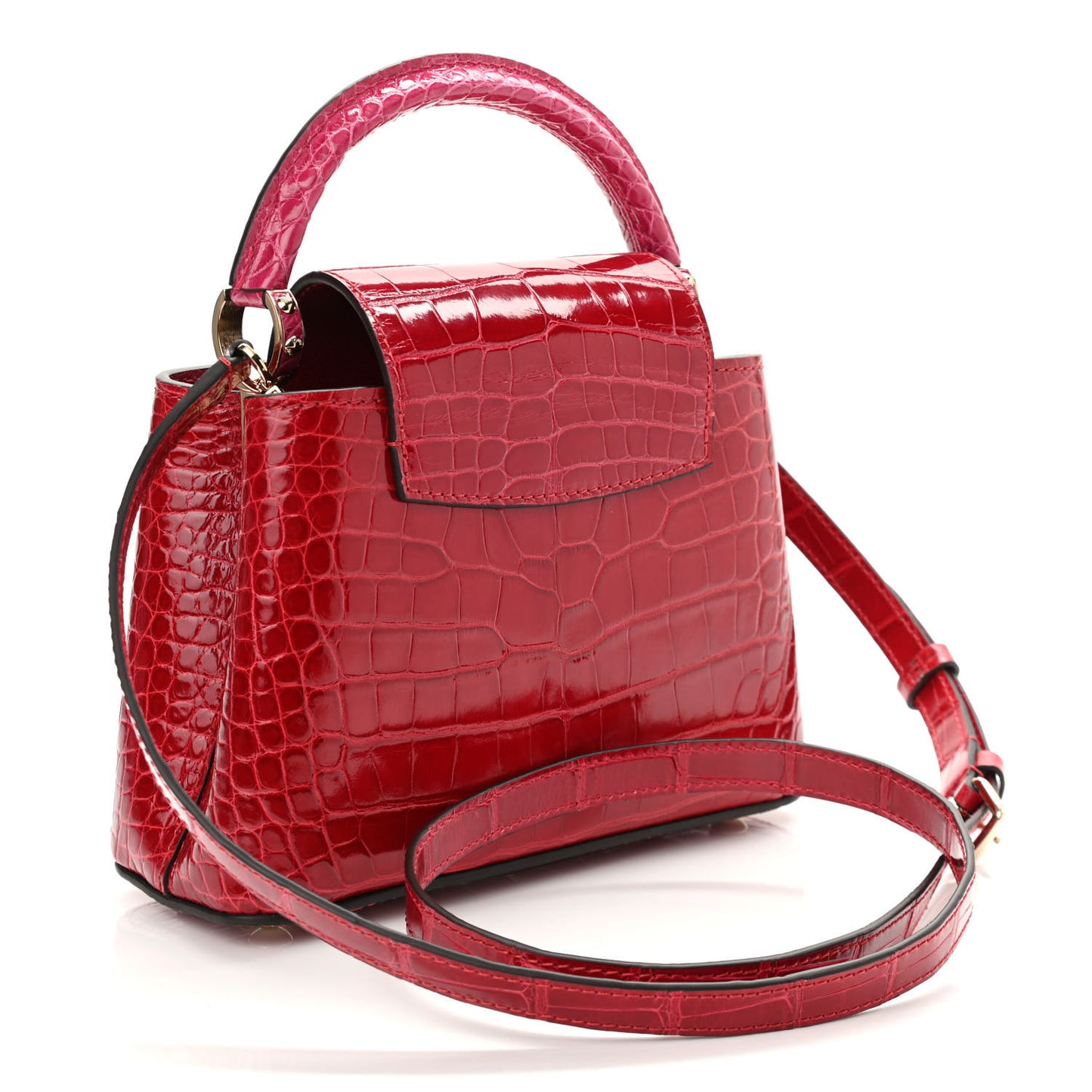 Crocodile Mini Capucines Rubis