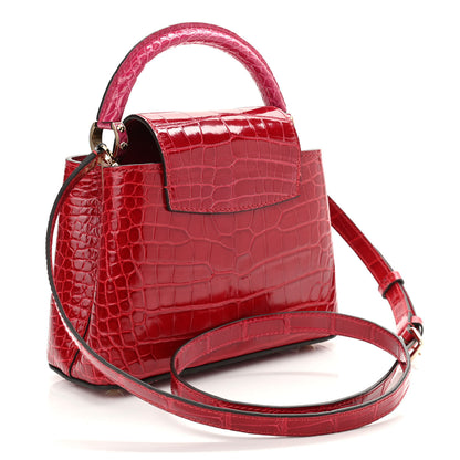 Louis Vuitton Crocodile Mini Capucines Rubis 3 of 9