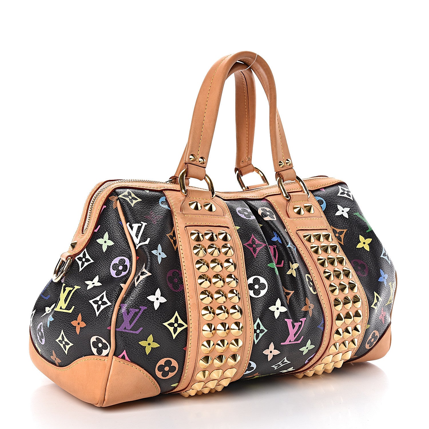 Louis Vuitton Monogram Multicolor Courtney MM Black 3 of 10