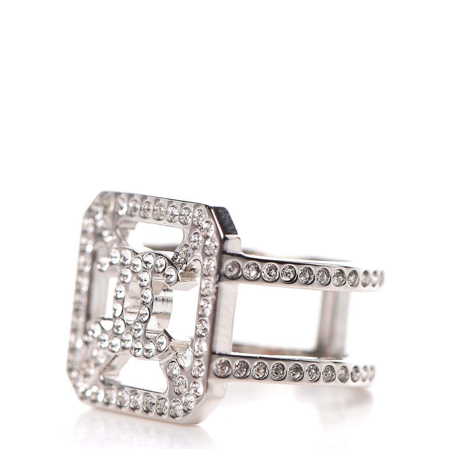 Crystal CC Ring 5.5 Silver