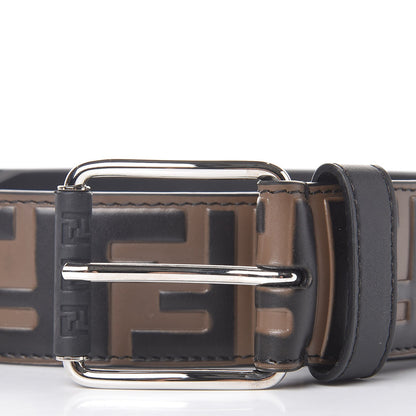 Fendi Vitello Century Bi-Color FF 1974 Embossed Belt 90 36 Maya Black 6 of 9