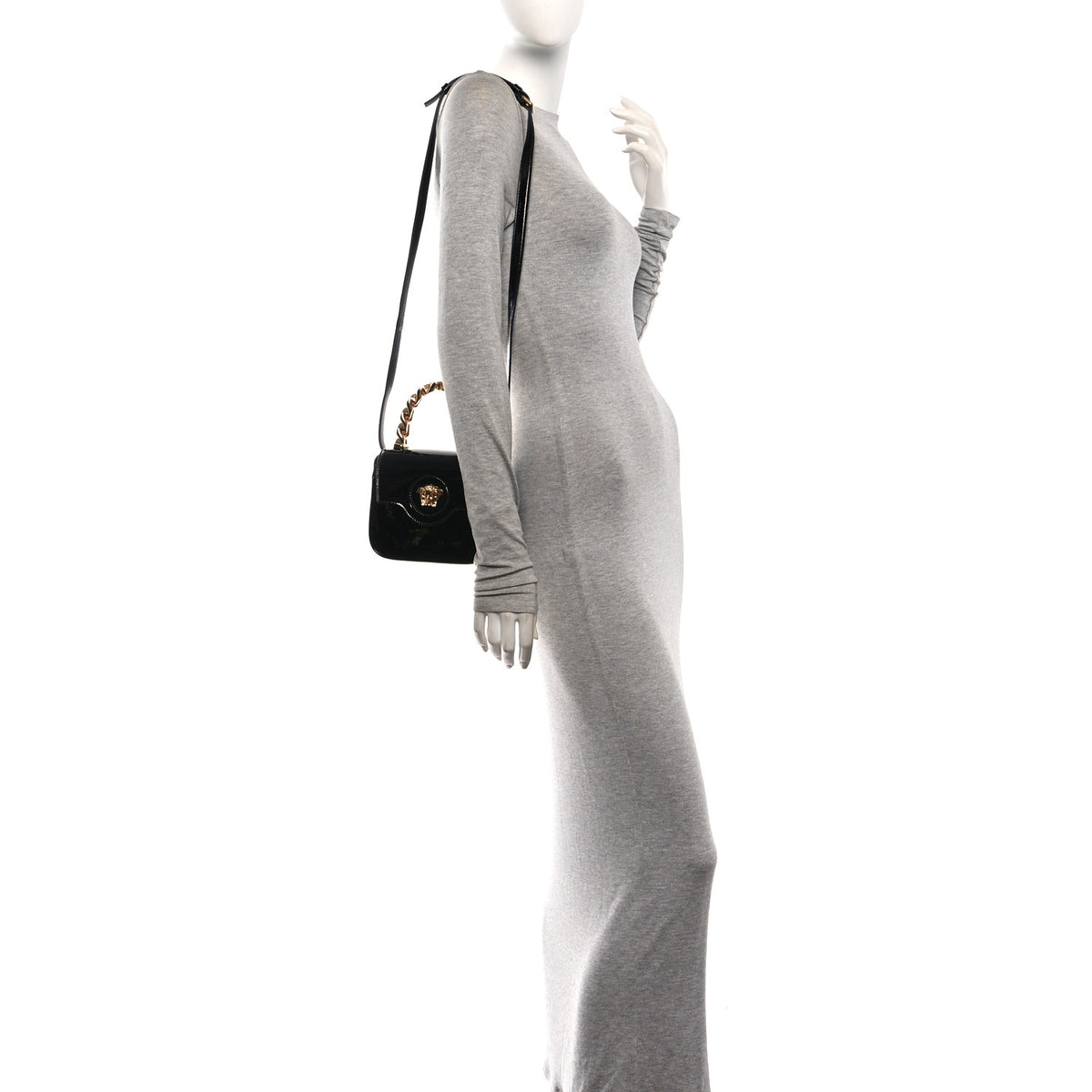 Versace Patent Mini La Medusa Bag Black 2 of 9