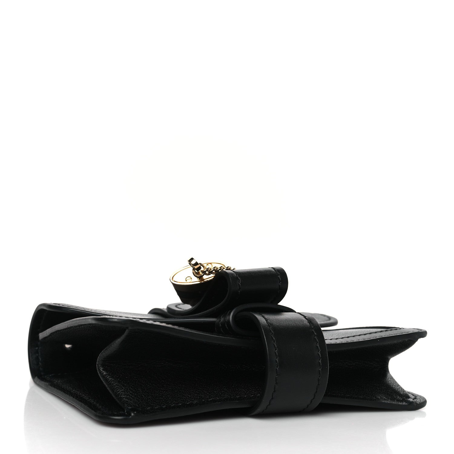 Chloe Shiny Goatskin Calfskin Mini Aby Chain Shoulder Bag Black 4 of 9