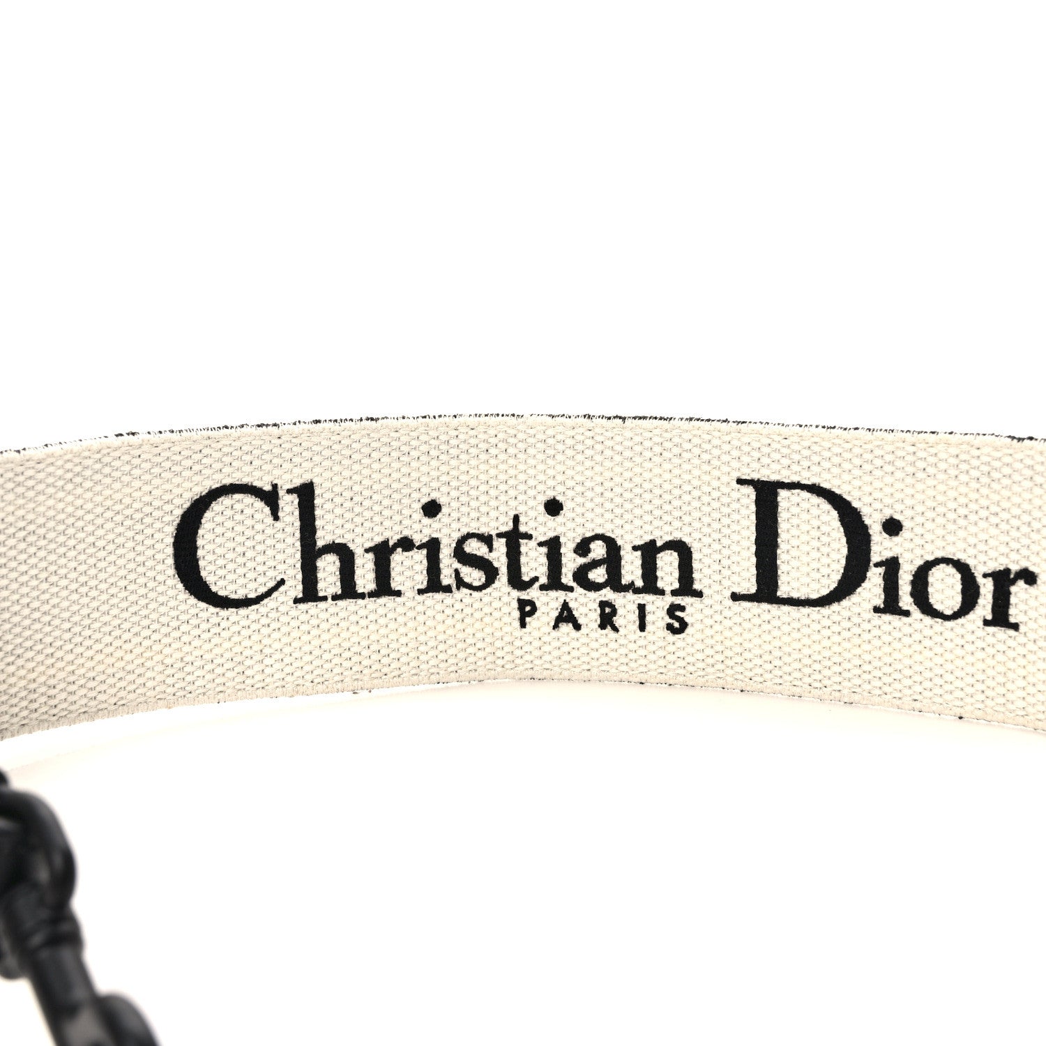 Christian Dior Canvas Embroidered Shoulder Strap Black Ultramatte 3 of 6