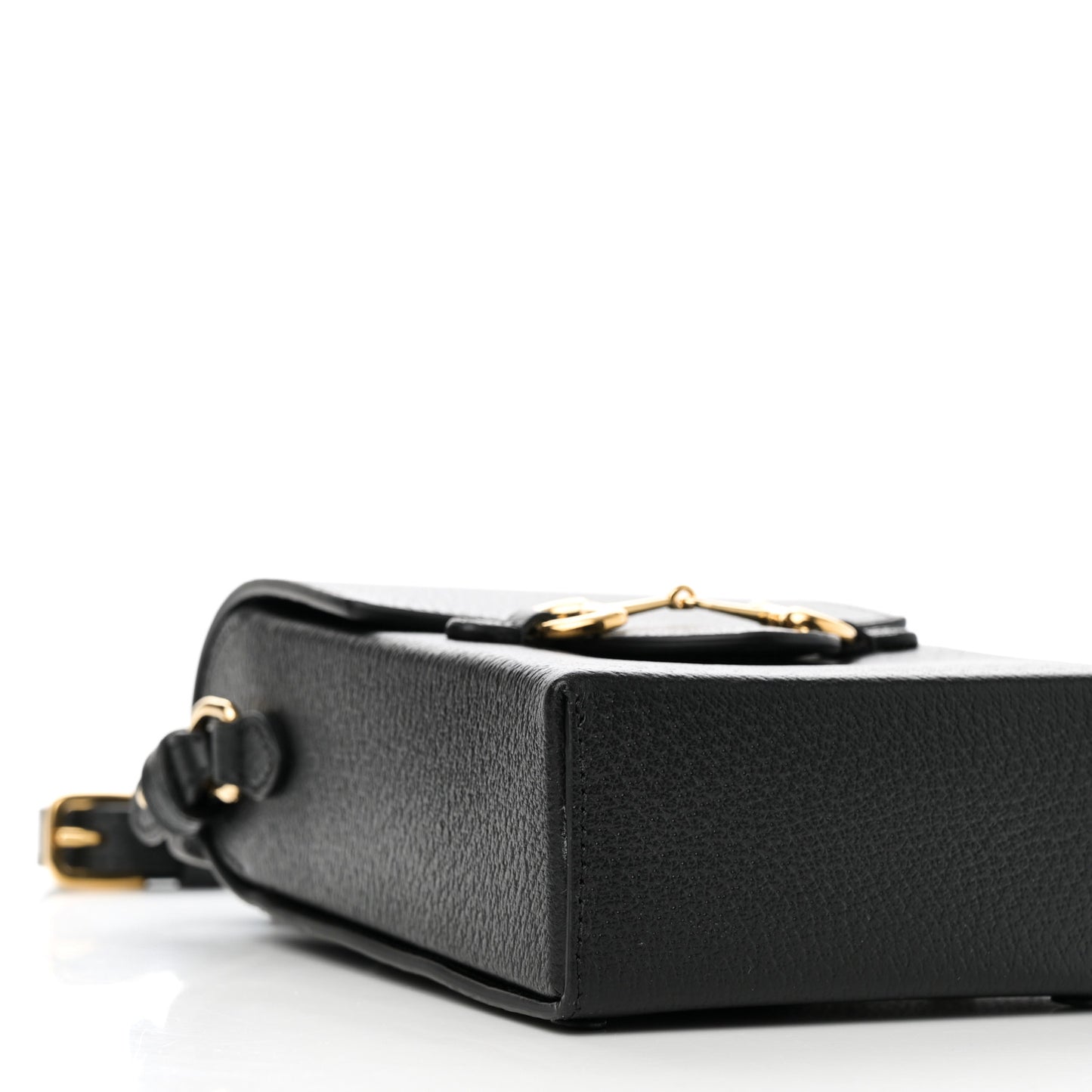 Dollar Calfskin Vertical Horsebit 1955 Crossbody Bag Black