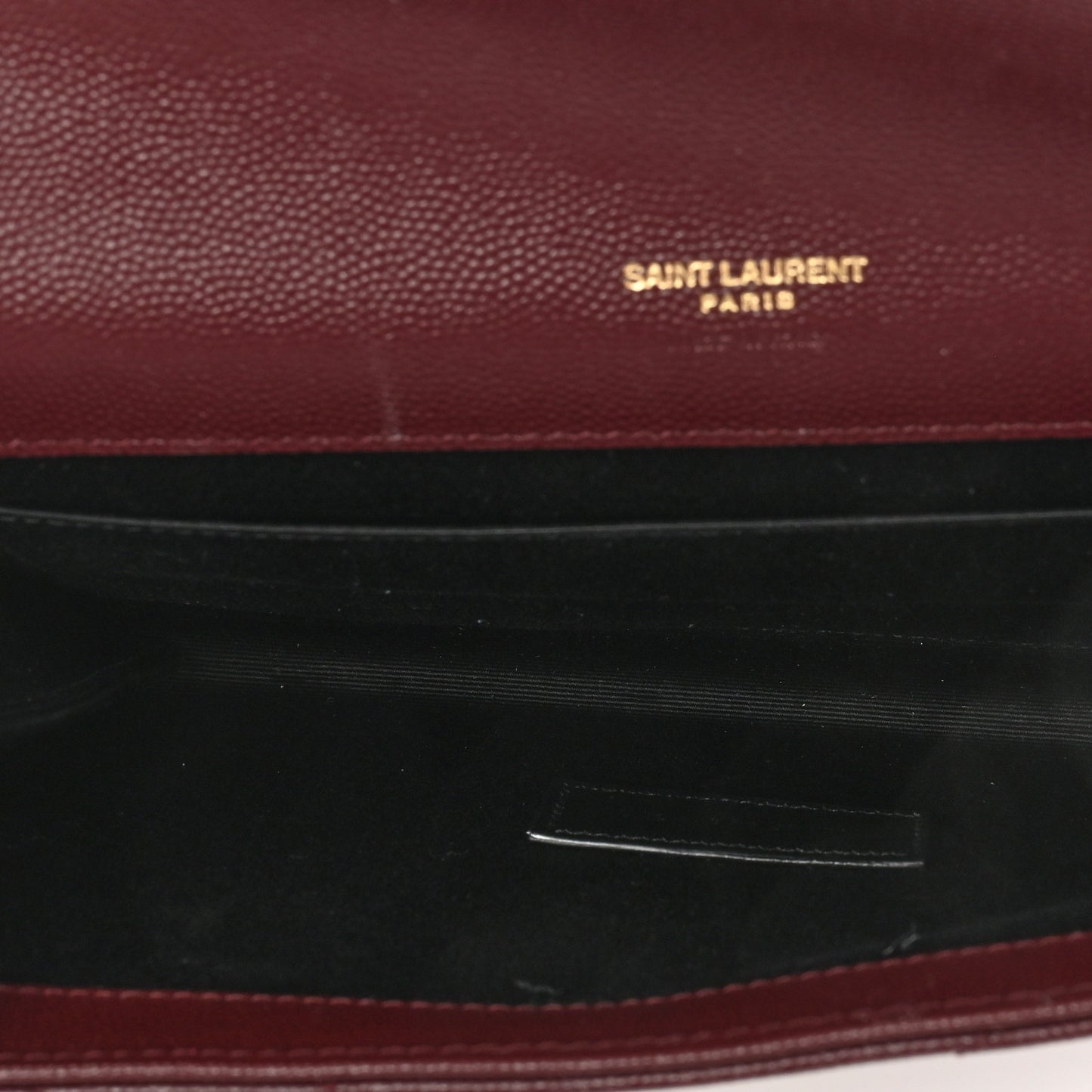 Grain De Poudre Matelasse Chevron Monogram Envelope Clutch Rouge Legion