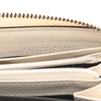 Gucci Calfskin Matelasse GG Marmont Zip Around Wallet White 7 of 12
