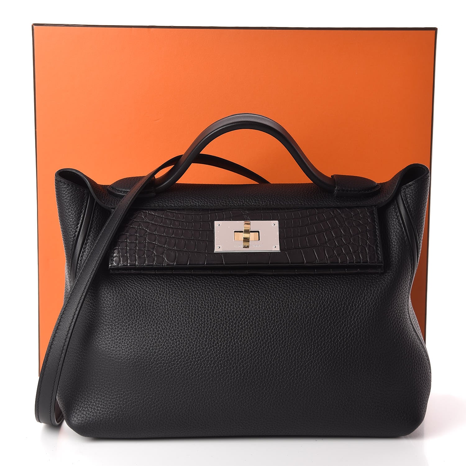 Hermes Togo Matte Alligator Swift Touch 24/24 29 Black 11 of 11
